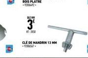 M  3⁰  HT: 250  CLÉ DE MANDRIN 13 MM -92006567. 