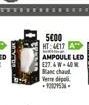 5000 HT:4417 A  Banc chaud Verre dépo -9202953- AMPOULE LED E27.&W-40 M 