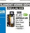 5000 HT:4417 AMPOULE LED E14.2.5W  Blanc chaud  Flamme  Verre dipol -92029954-