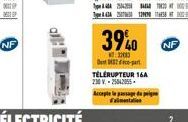 NF  p  3940  32000 Dent D2-part TÉLÉRUPTEUR 16A 230 V - 25042055 Acceptele de p  Eamentation  42 1943 138  NF 