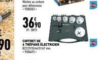 36%  MT: JOCS  COFFRET DE 6 TREPANS ELECTRICIEN 022/29/35/44/51/67mm 