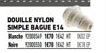 DOUILLE NYLON SIMPLE BAGUE E14 anche 41470 162 100162 