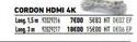 CORDON HDMI 4K  Long 157000 5483 HT DEP Long 110000 15000 