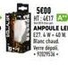 5000 HT:4417 A  Banc chaud Verre dépo -9202953- AMPOULE LED E27.&W-40 M 