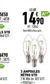 LE LOT  A  14⁹0  T: 1242  3 AMPOULES RETRO STO 7M 806 827 E27. 2007441 