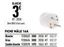 BLANCHE  3⁰  2450  FICHE MÅLE 16A Banche  Coach 1663  063430 2450 W ZE 200432450 T 