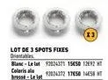 lot de 3 spots fixes orientables  blanc-le lot 92124371 15050 1292 t  colerisalu  284372 17850 