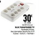 BLOC PARAFOUDRE TV Parafoudre Prises  Arsc lnterror Security Pro Tvy Flt 9.52mm Tel RJ11-2016  30€  NT 25400 