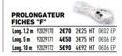 PROLONGATEUR FICHES "F  Lang 12m 2470 2425 HT P Long 4650 375 HT DEP La 105499 4892 HT 034 P 