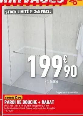 19990  ht: 166€58  suggestion de présentation 