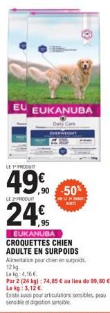 EU EUKANUBA  Daly Care  LE 1-PRODUIT  49.€  LE PRODUIT  24€  ,90 -50%  KONT 