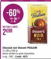 chocolat noir Poulain