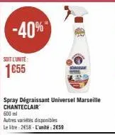 spray dégraissant chanteclair