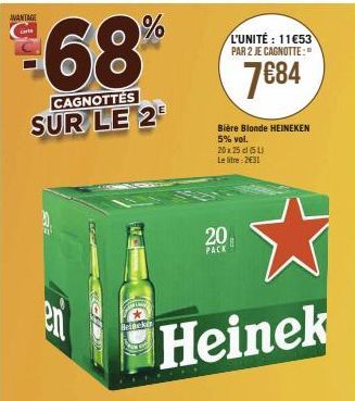 bière blonde Heineken