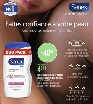 gel douche sanex