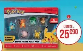 pokemon  battle ready!  battle figure multipack  ரன்ன  l'unité:  25 €90 