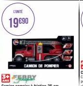 L'UNITÉ  19€90  11  CAMION DE POMPIER  FERRY Camion pompier à friction 35 cm  ANS 