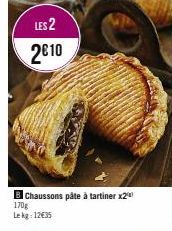 B Chaussons pâte à tartiner x2 170g  Lekg: 12€35 