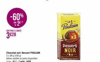 chocolat noir poulain