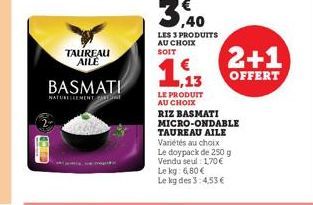 riz basmati Taureau Ailé