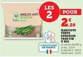 haricots verts surgelés 