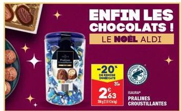 ISAURA® Assortiment de chocolats de Noël à bas prix chez ALDI