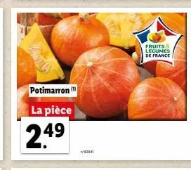potimarron (™) la pièce  24⁹  w2141  fruits & legumes de france 