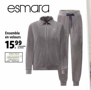 esmara  Ensemble en velours  15.99  DERO-TEX  L'ensemble  