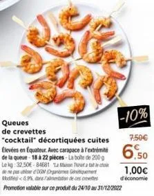 queues de crevettes 