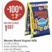 -100%  3°  SOIT PAR L'UNITÉ  1697  Monster Munch Original VICO 2x100 (200)  JANSTOR ANCL  ORGIA  Seget 