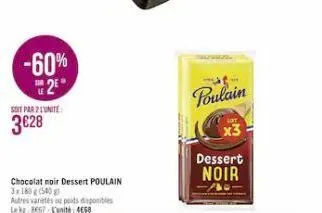 chocolat noir poulain