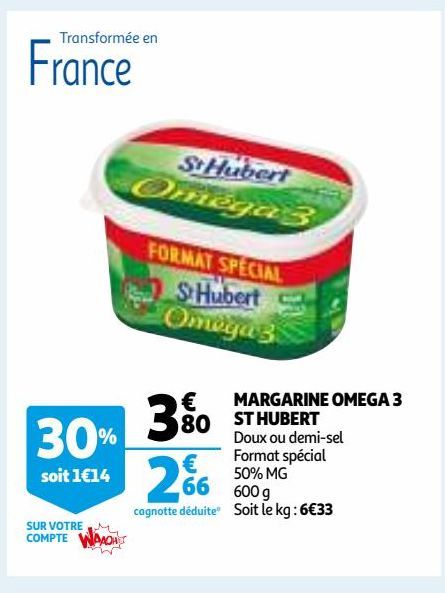 MARGARINE OMEGA 3 ST HUBERT 