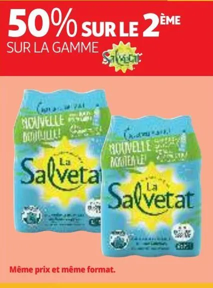 50% sur le 2 ème  sur la gamme