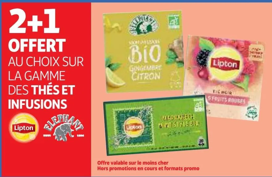 2+1 offert au choix sur la gamme des thés et infusions