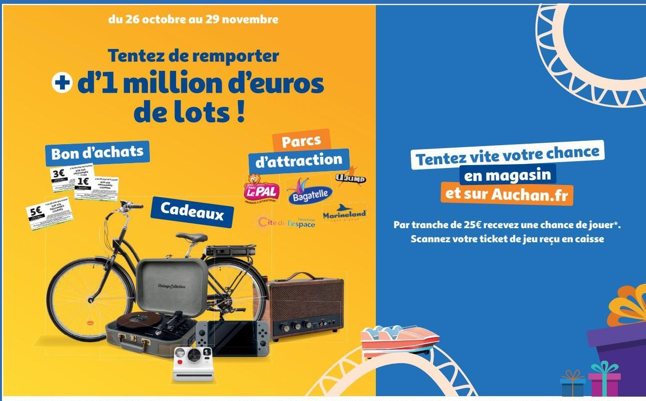 Tentez de remporter + d’1 million d’euros  de lots !