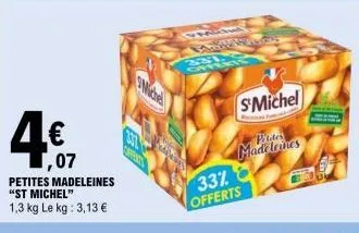 4€,  07  michel  332  geopenty  3312  www  33% offerts  "pildes  madeleines  s'michel 