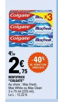 dentifrice colgate