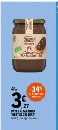 pâtes à tartiner nestlé