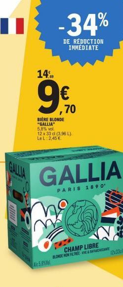 bière blonde Gallia