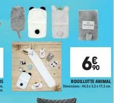 60  bouillotte animal dimensions: 44,5 x 3,5 x 17,5 cm 