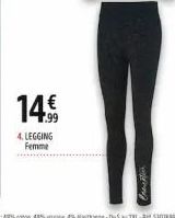 14€  4. LEGGING Femme  Prevention 