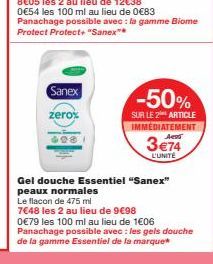 gel douche Sanex