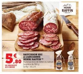 saucisson sec Henri Raffin