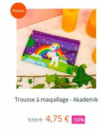 Promo  Trousse à maquillage - Akademik  9,50 € 4,75 € -50% 