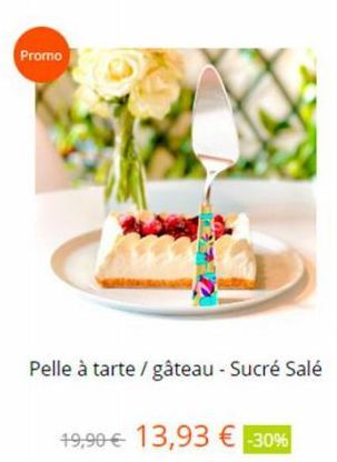 Promo  Pelle à tarte / gâteau - Sucré Salé  19,90€ 13,93 € -30% 