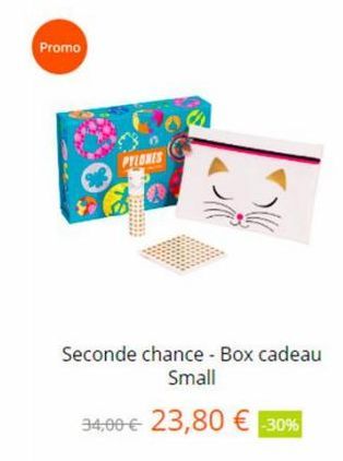 Promo  PYLONES  Seconde chance - Box cadeau Small  34,00 € 23,80 € -30%  MO 