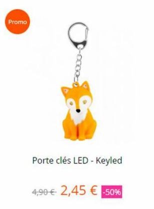 Promo  Porte clés LED - Keyled  4,90€ 2,45 € -50% 