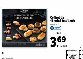 6  P+T-544/2002  Delive  46 MINI-FEUILLETÉS LES CLASSIQUES  Produkt  4859  Coffret de 46 mini-feuilletés  14:0675  11g-30 €  