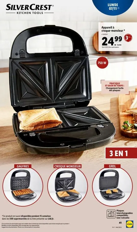 SILVERCREST® KITCHEN TOOLS Appareil à croque-monsieur …