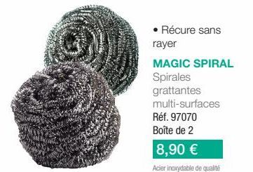 • Récure sans  rayer  MAGIC SPIRAL  Spirales  grattantes  multi-surfaces  Réf. 97070  Boîte de 2 